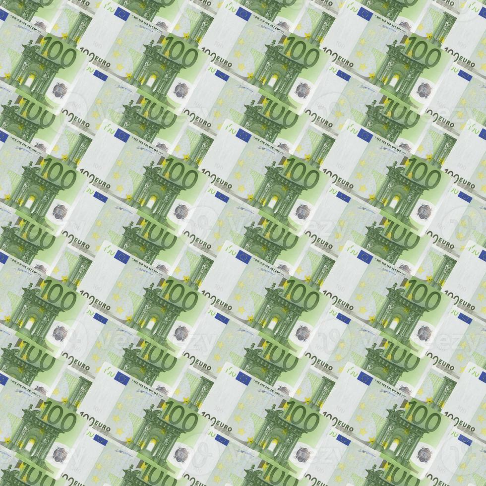 Euro background  seamless pattern. 3D illustration photo