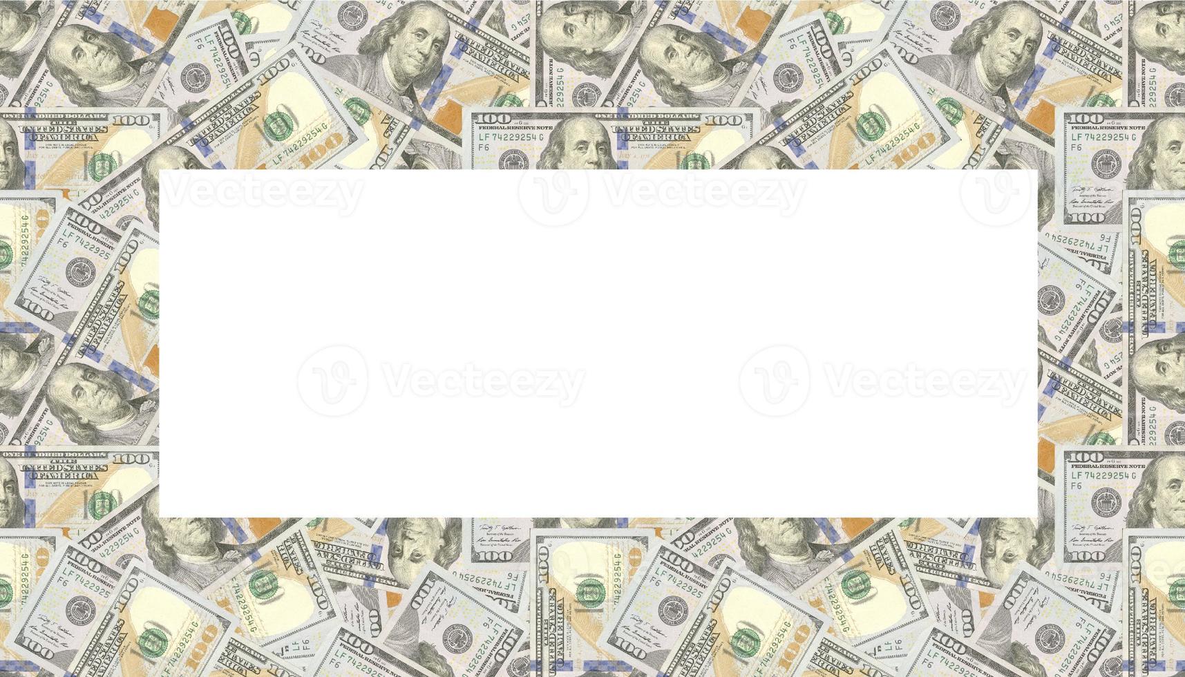 USA dollars frame banner background . 3D illustration photo