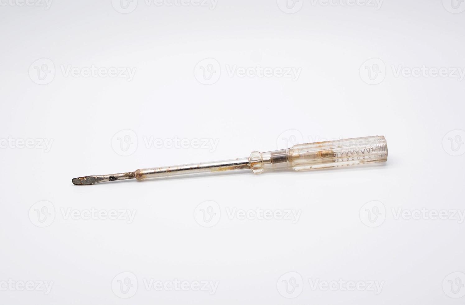 Screwdriver on white photo