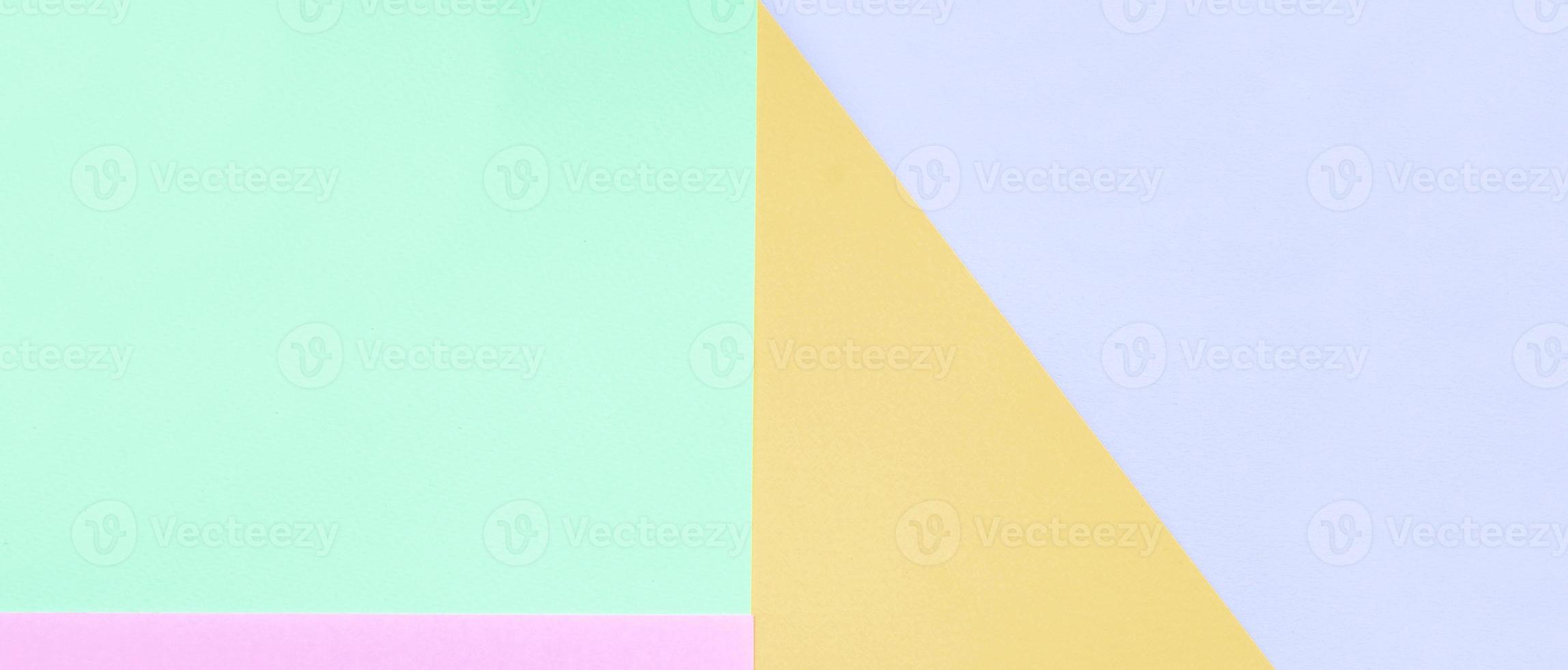 Texture background of fashion pastel colors. Pink, violet, orange and blue geometric pattern papers. photo