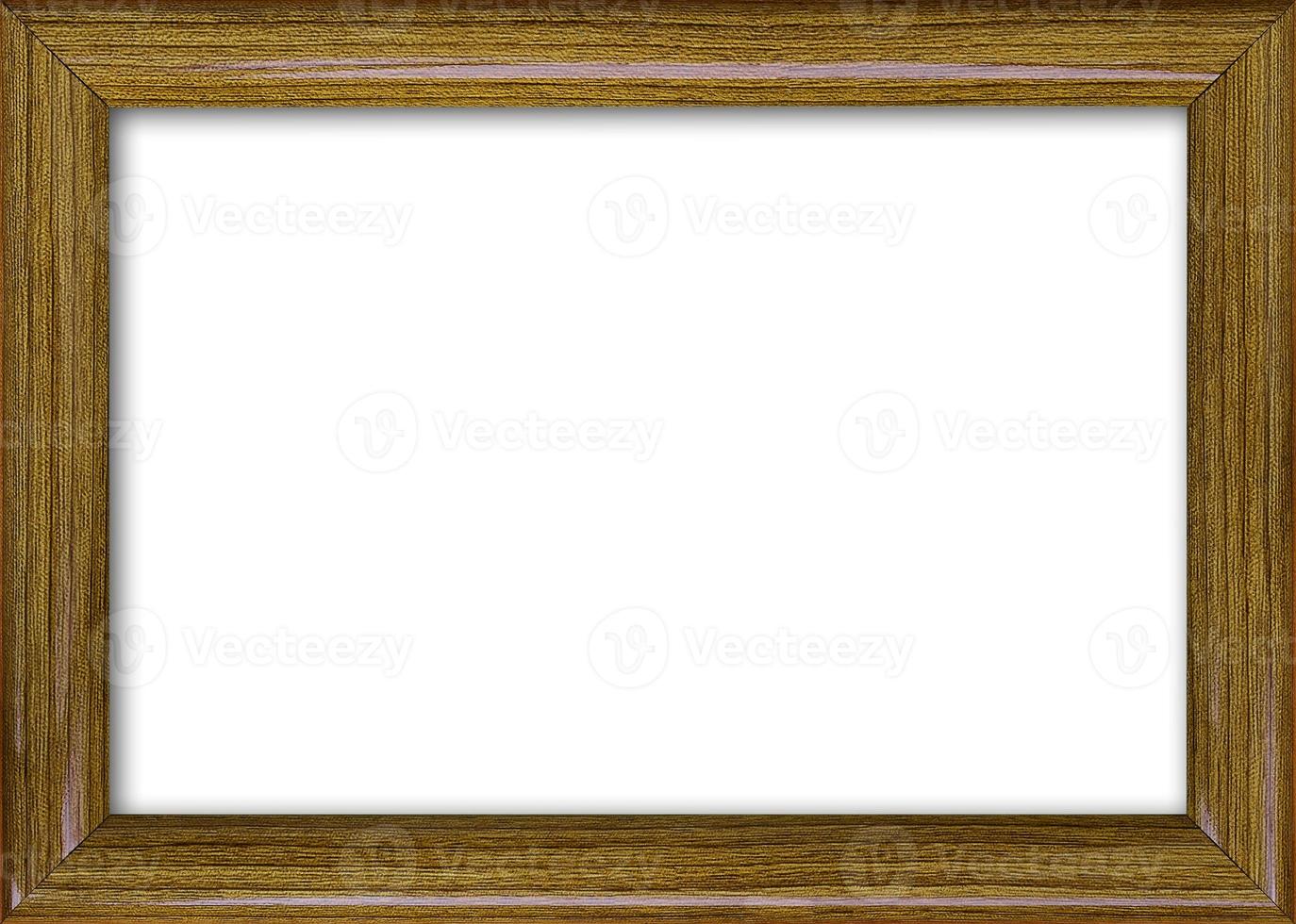 Empty picture frame with a free place inside, isolated on white photo