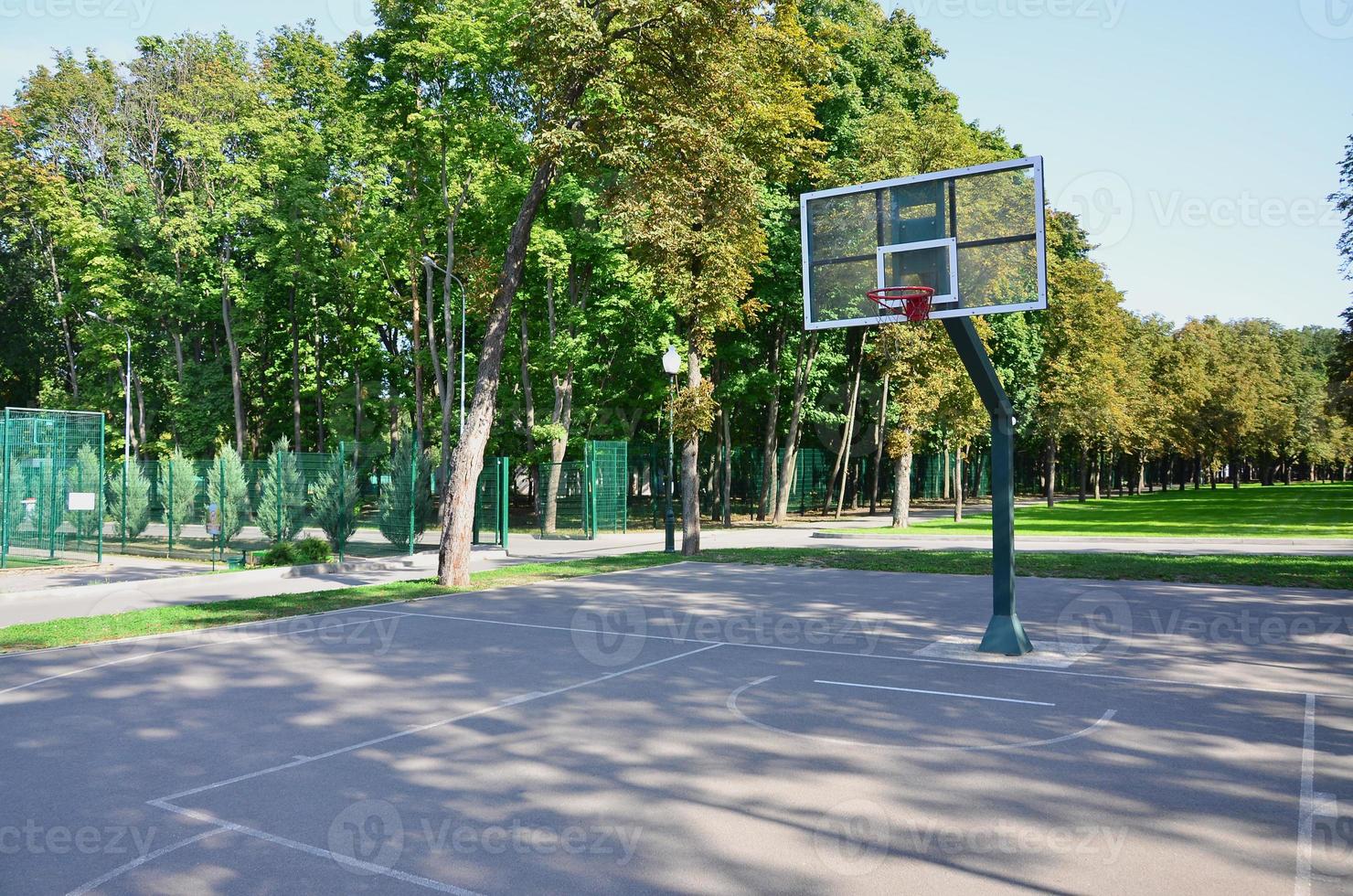 Empty street basketball court. For concepts such as sports and exercise, and healthy lifestyle photo