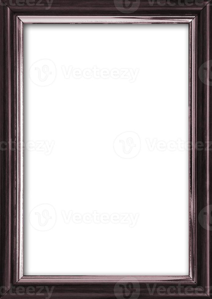 Empty picture frame with a free place inside, isolated on white photo