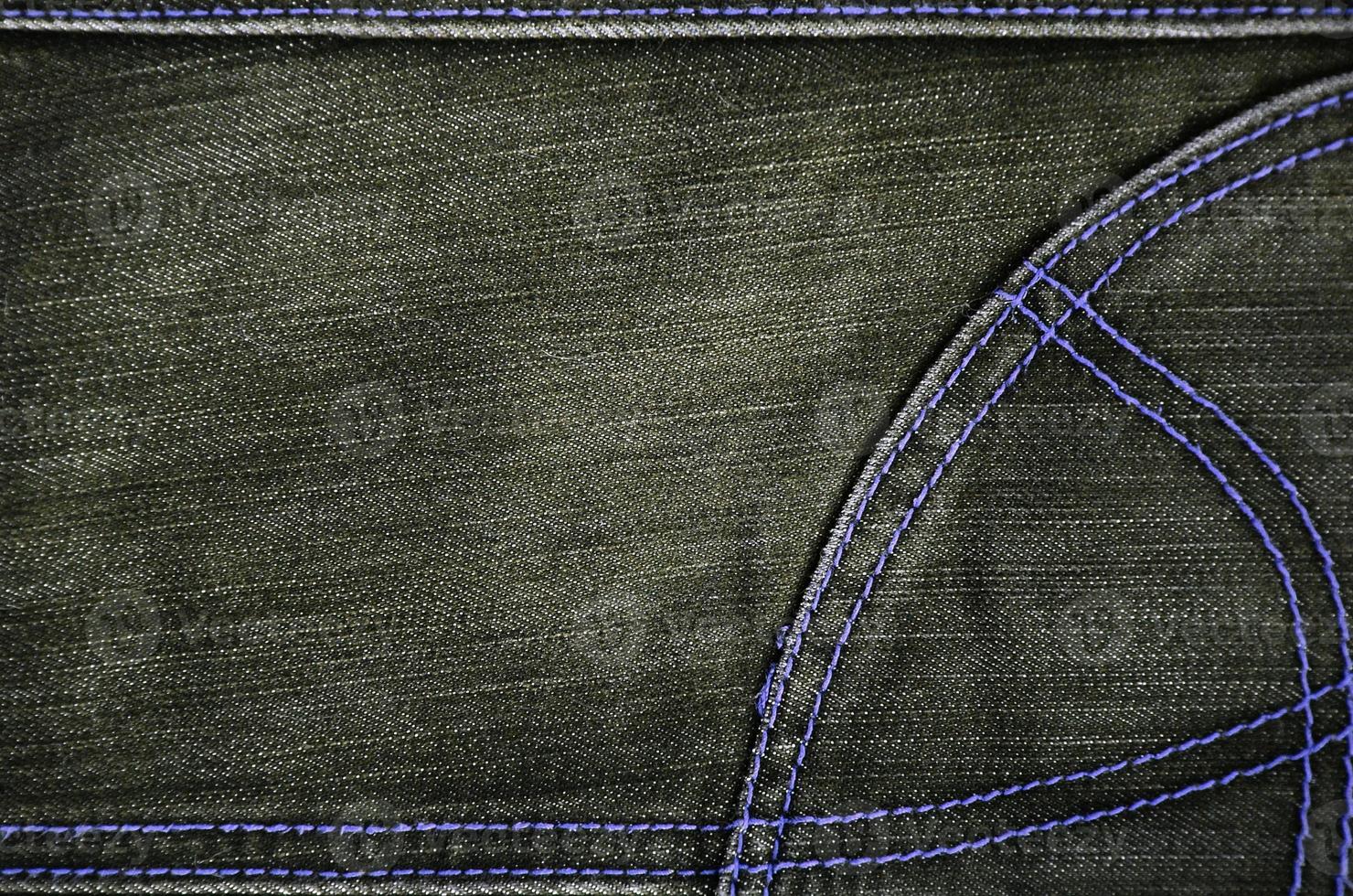 The texture of black denim cloth photo