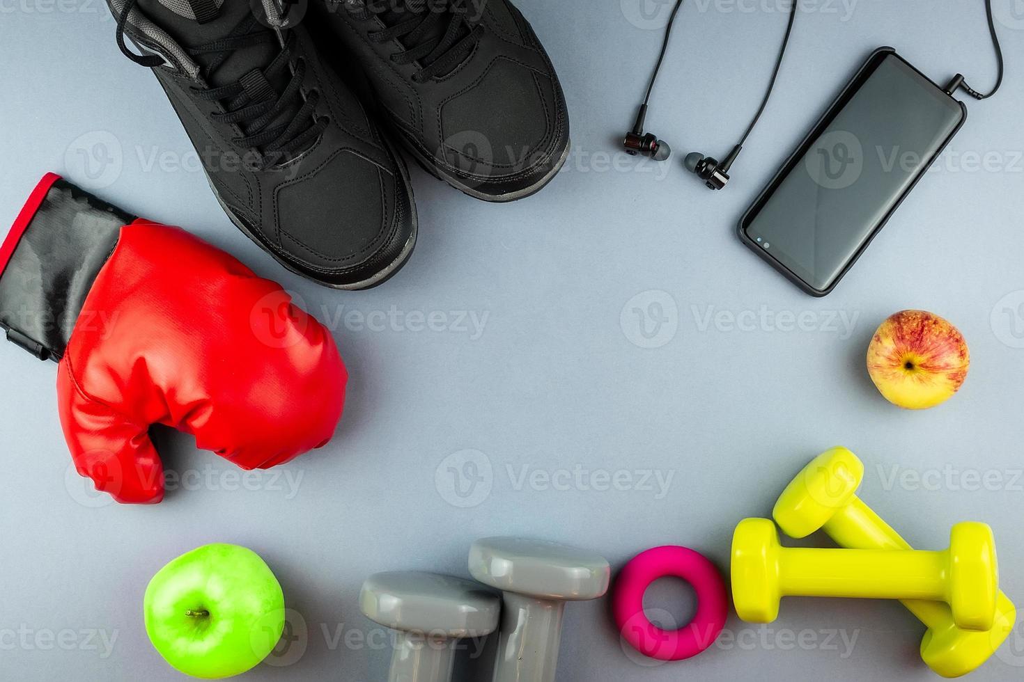 Sports equipment for fitness photo