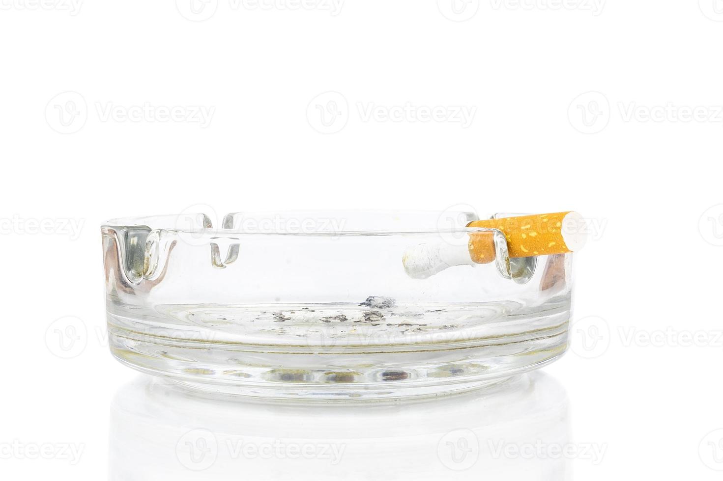 cigarette butt in the ashtray photo