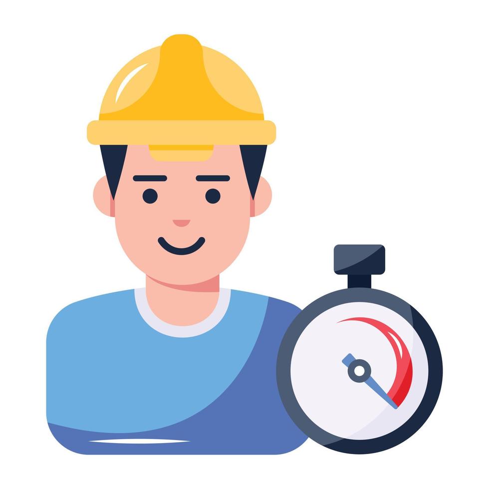 A flat icon design of architect vector