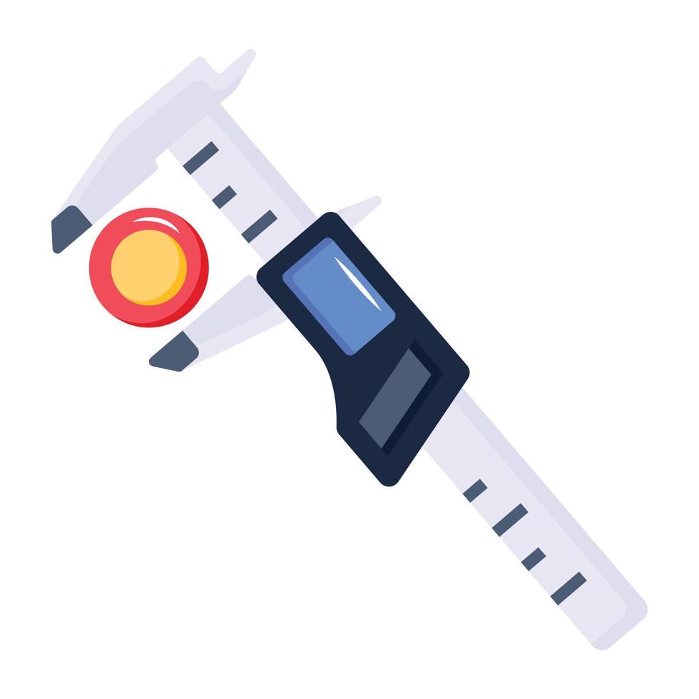 Premium flat icon of digital caliper vector