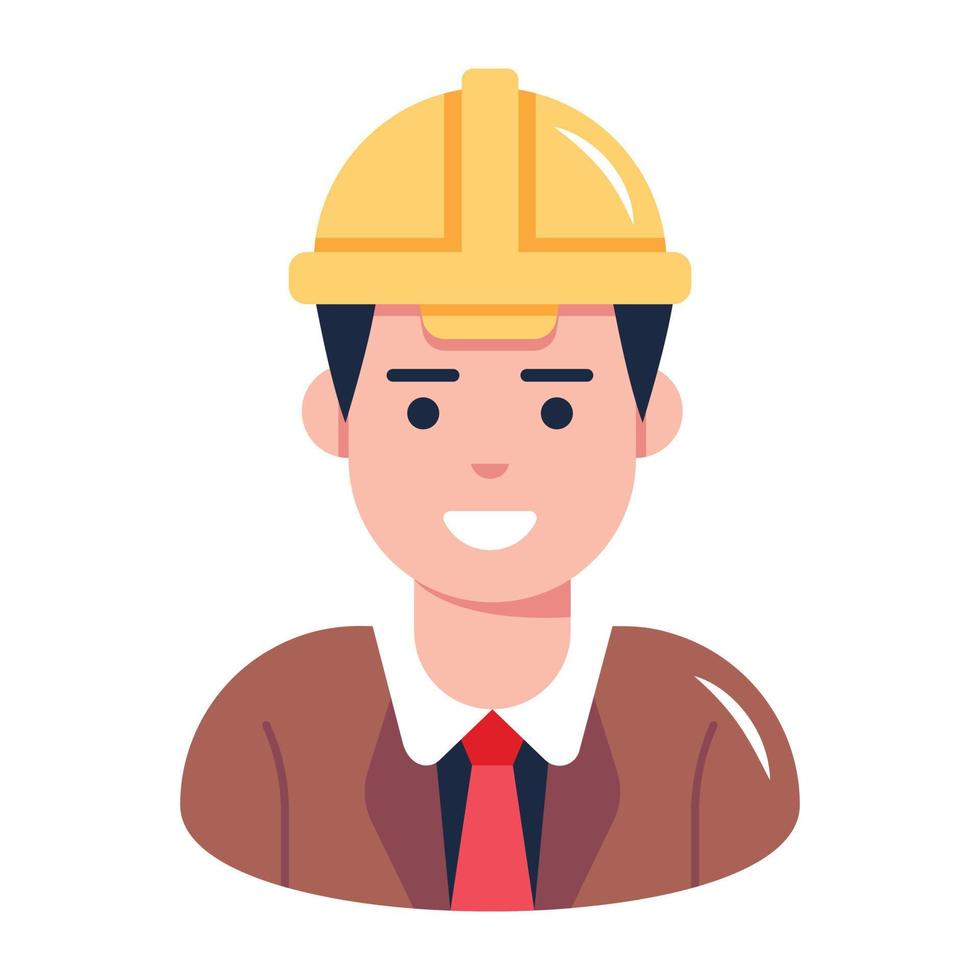 A flat icon design of architect vector