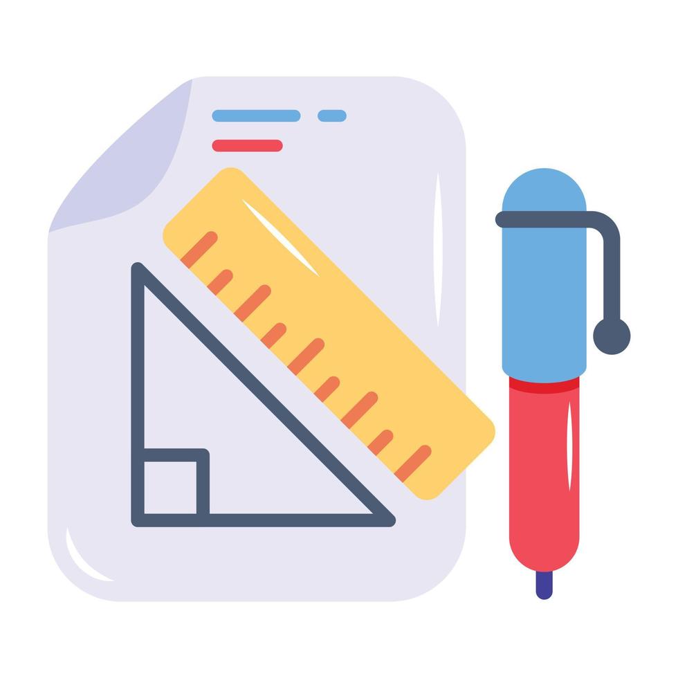 A handy flat icon of architectural plan vector