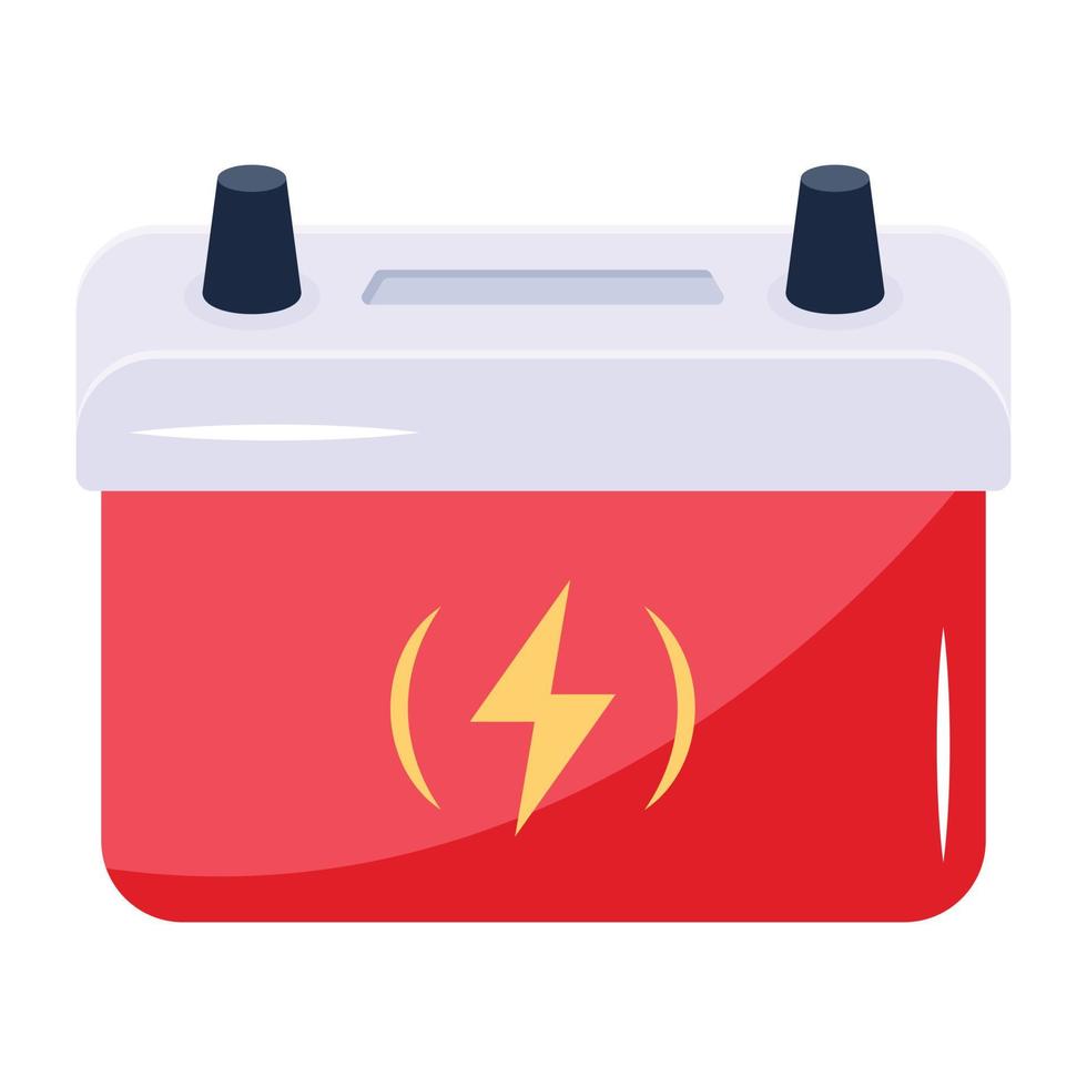 Car battery flat icon is up for premium use vector