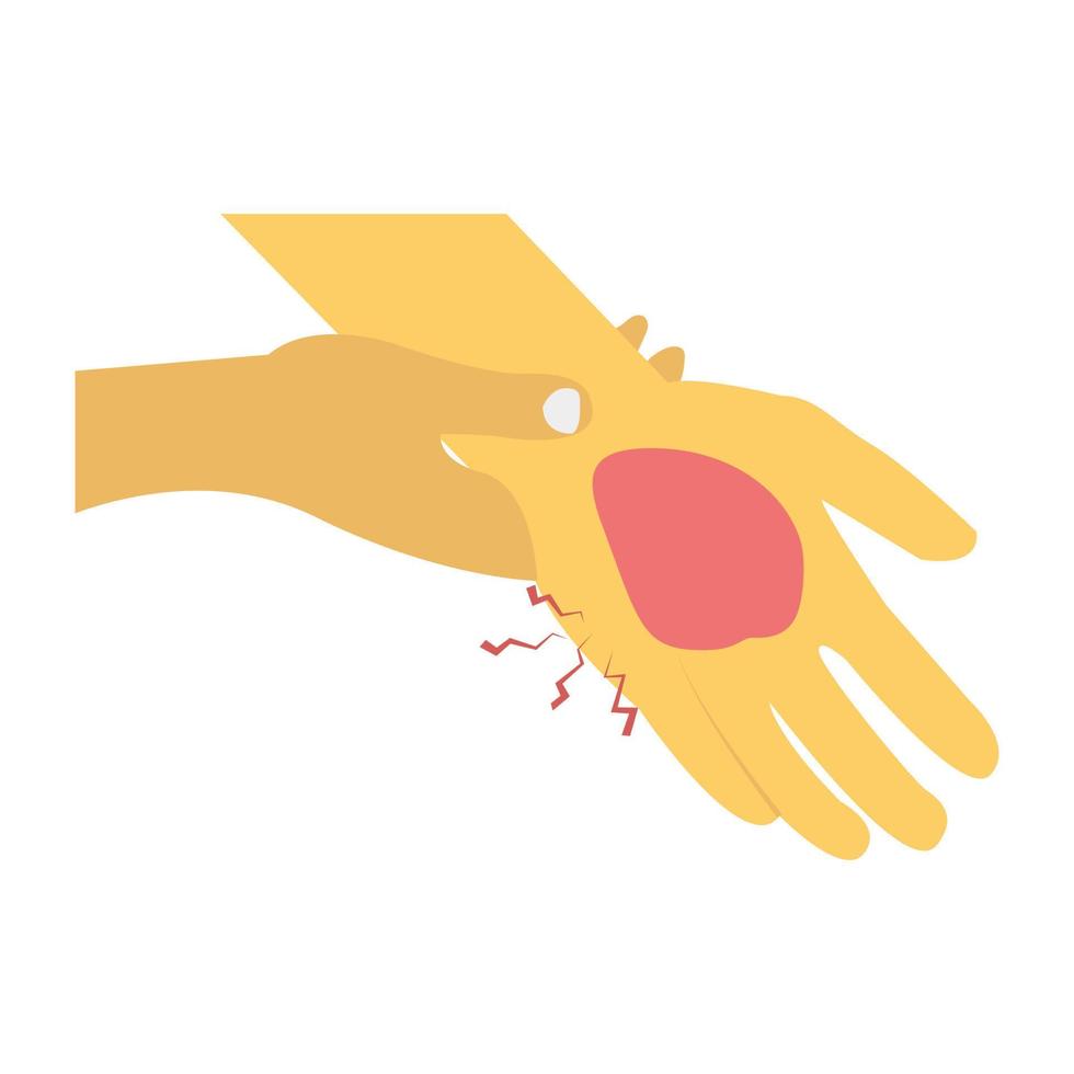 Trendy Hand Bleeding vector