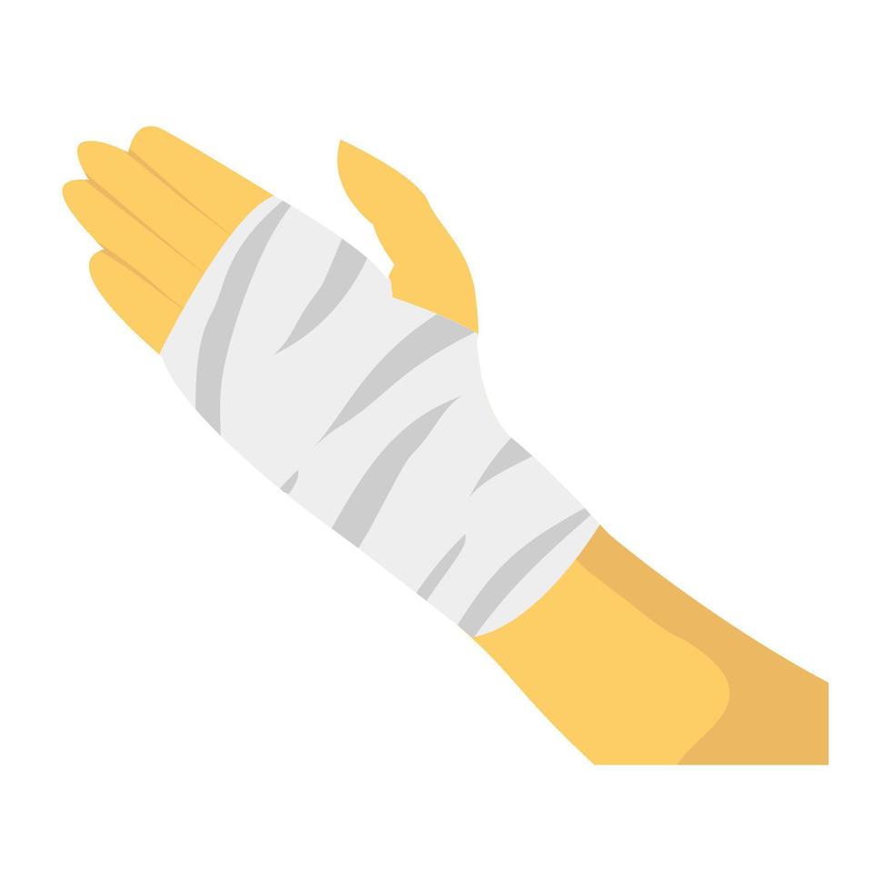 Trendy Hand Bandage vector