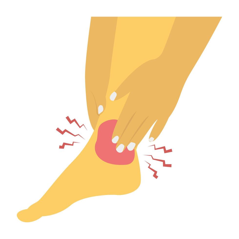 Trendy Ankle Injury vector