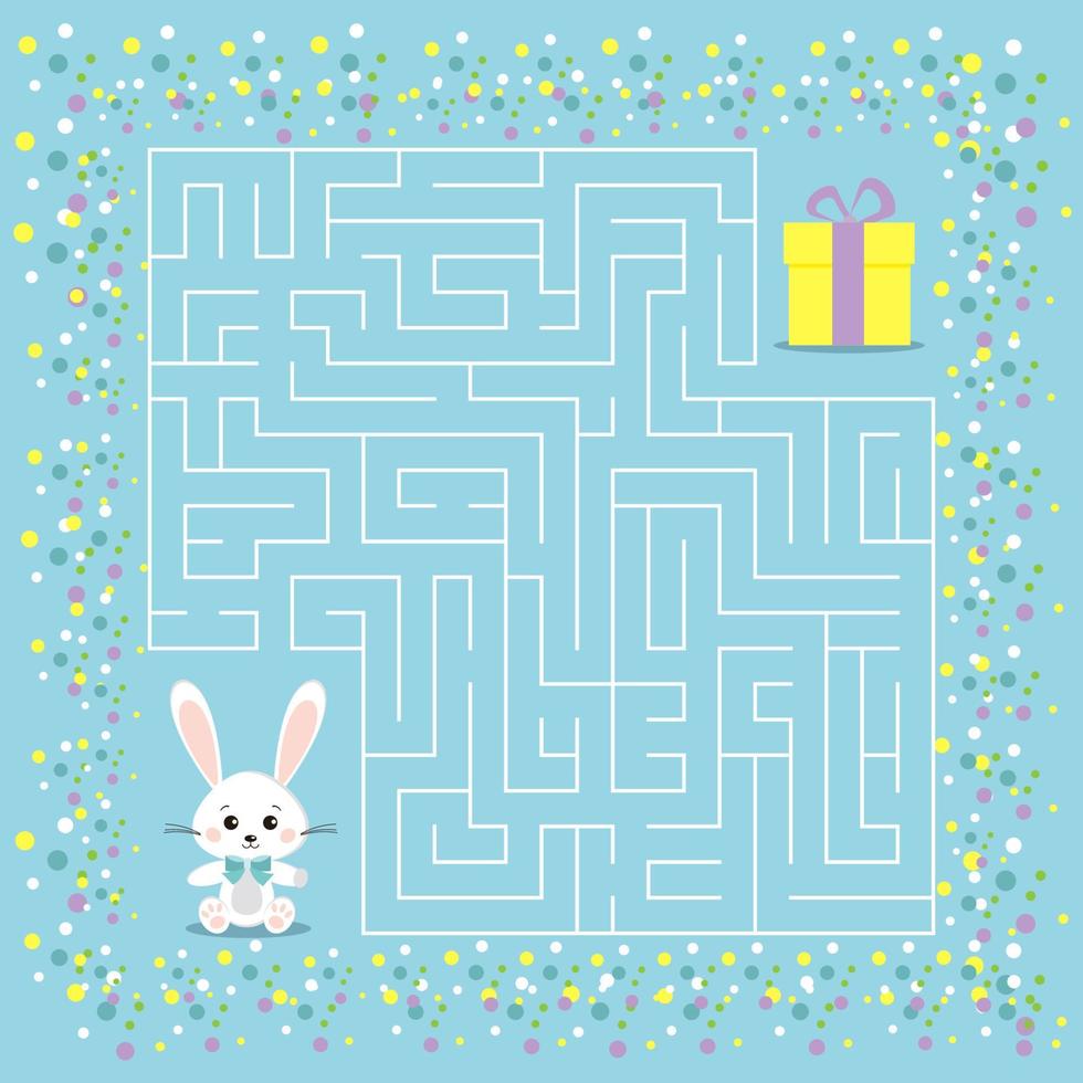 Maze game for the children with a labyrinth. vector