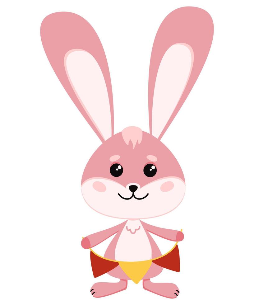 Bunny with flags vector