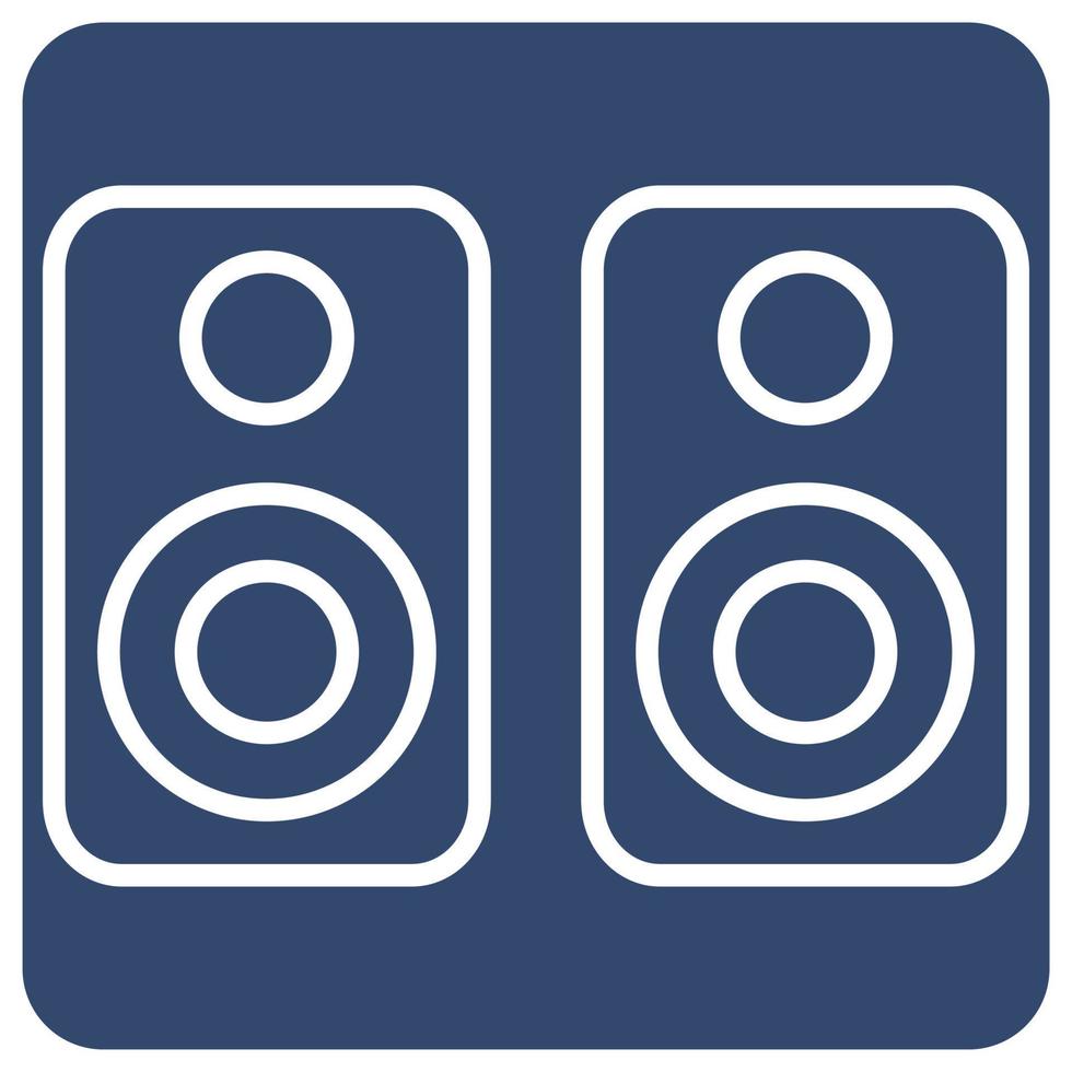 Technology music speakers, illustration, vector on a white background.