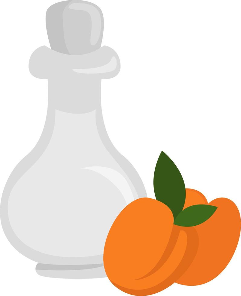 Apricot vodka, illustration, vector on white background