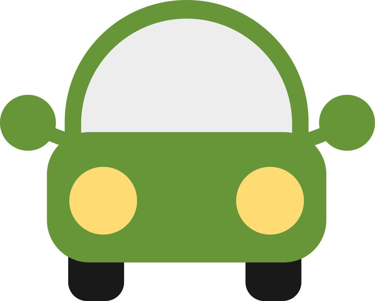 Green car, illustration, vector on a white background