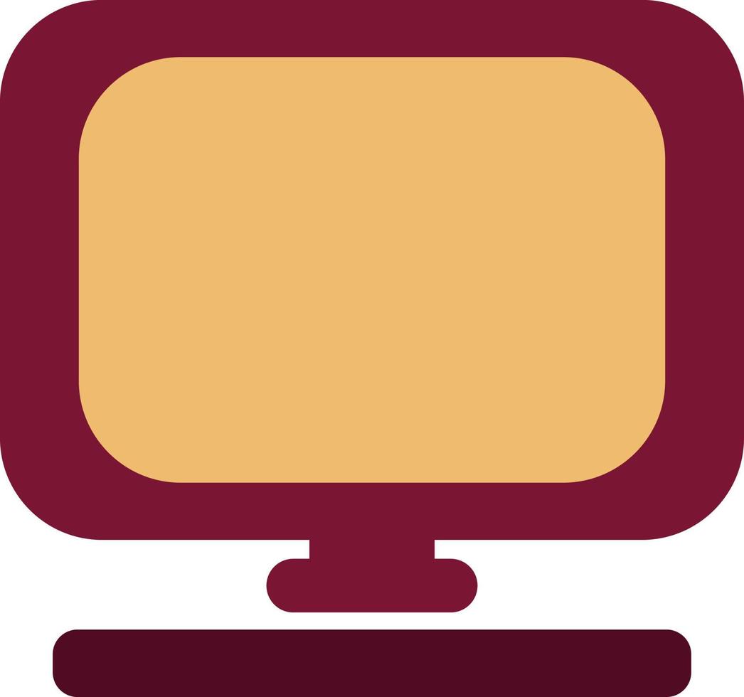 School computer, illustration, vector on a white background.
