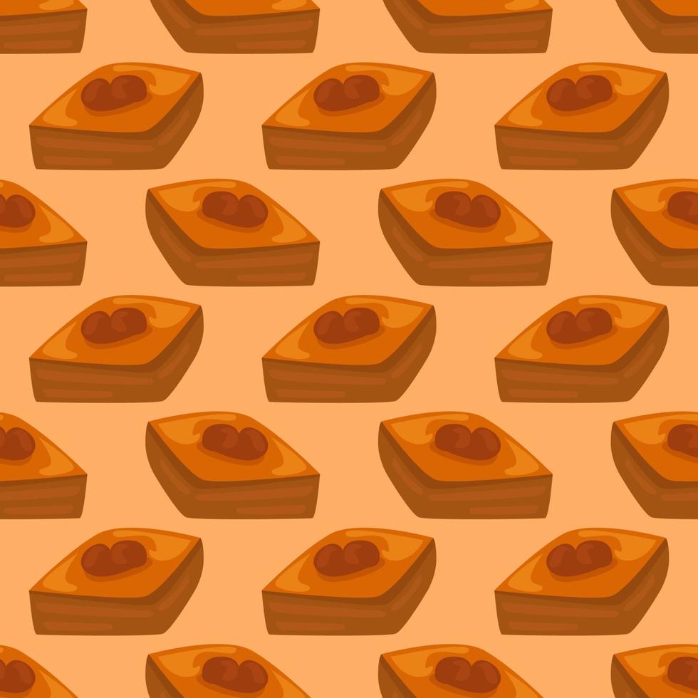 Baklava pattern, seamless pattern on orange background. vector