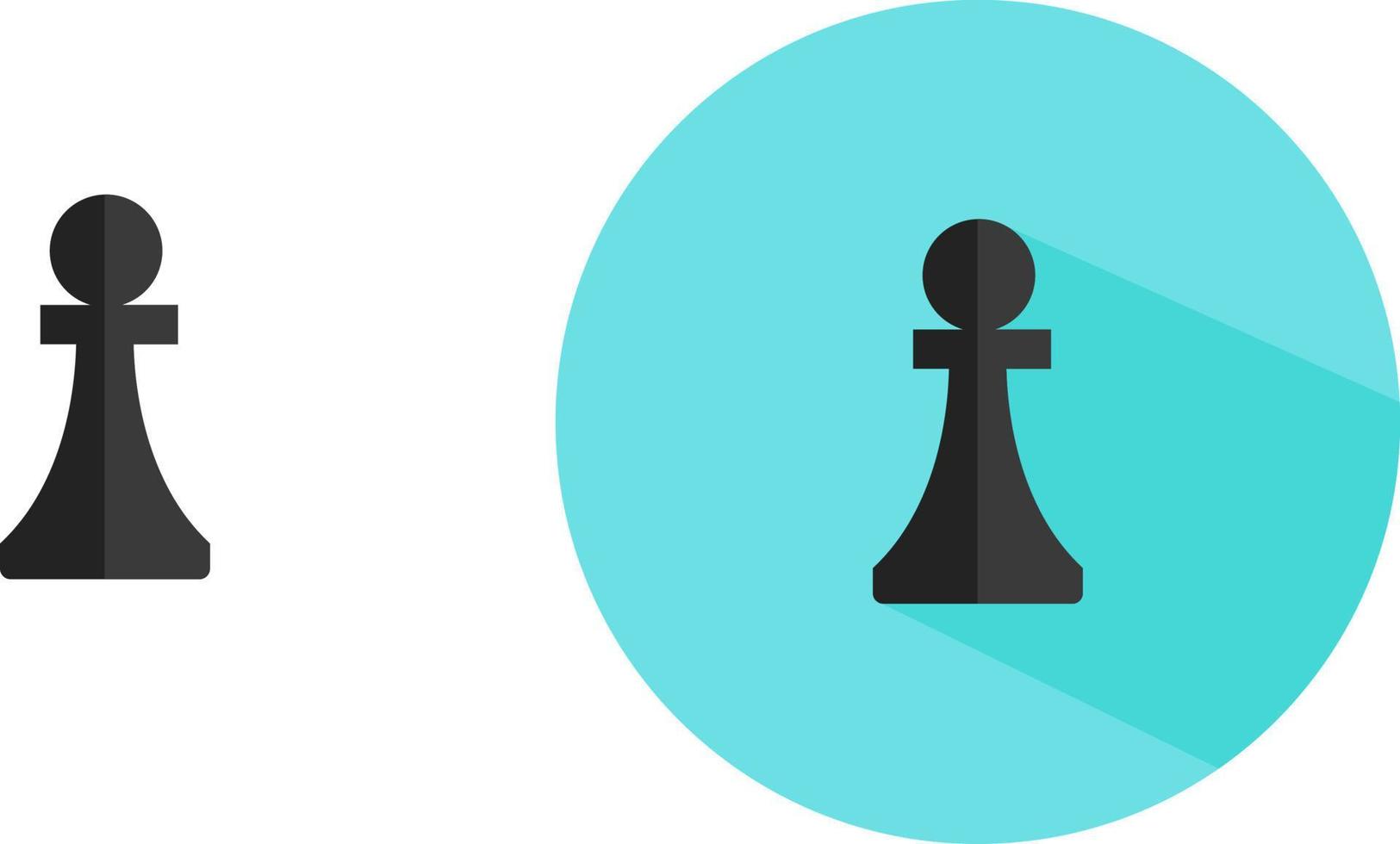 Chess pawn ,illustration, vector on white background.