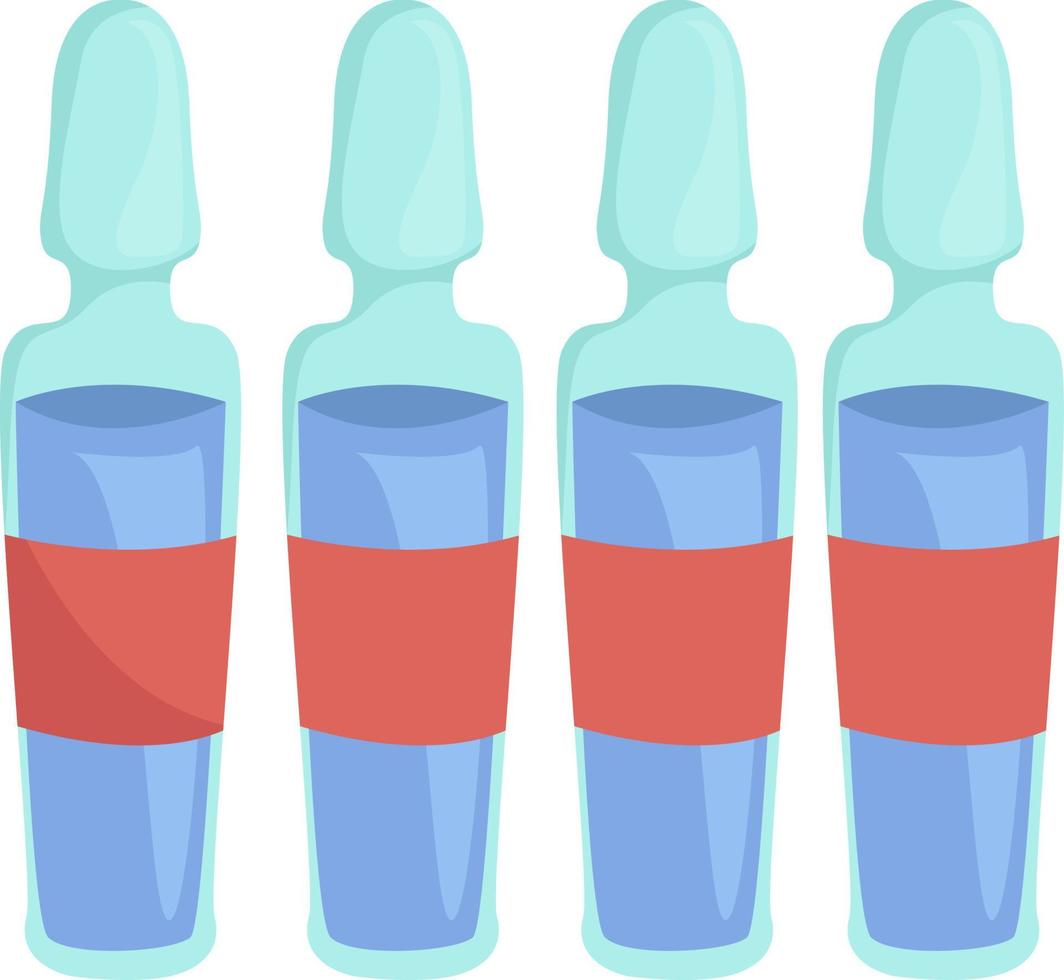 Medicine in ampoules, illustration, vector on white background