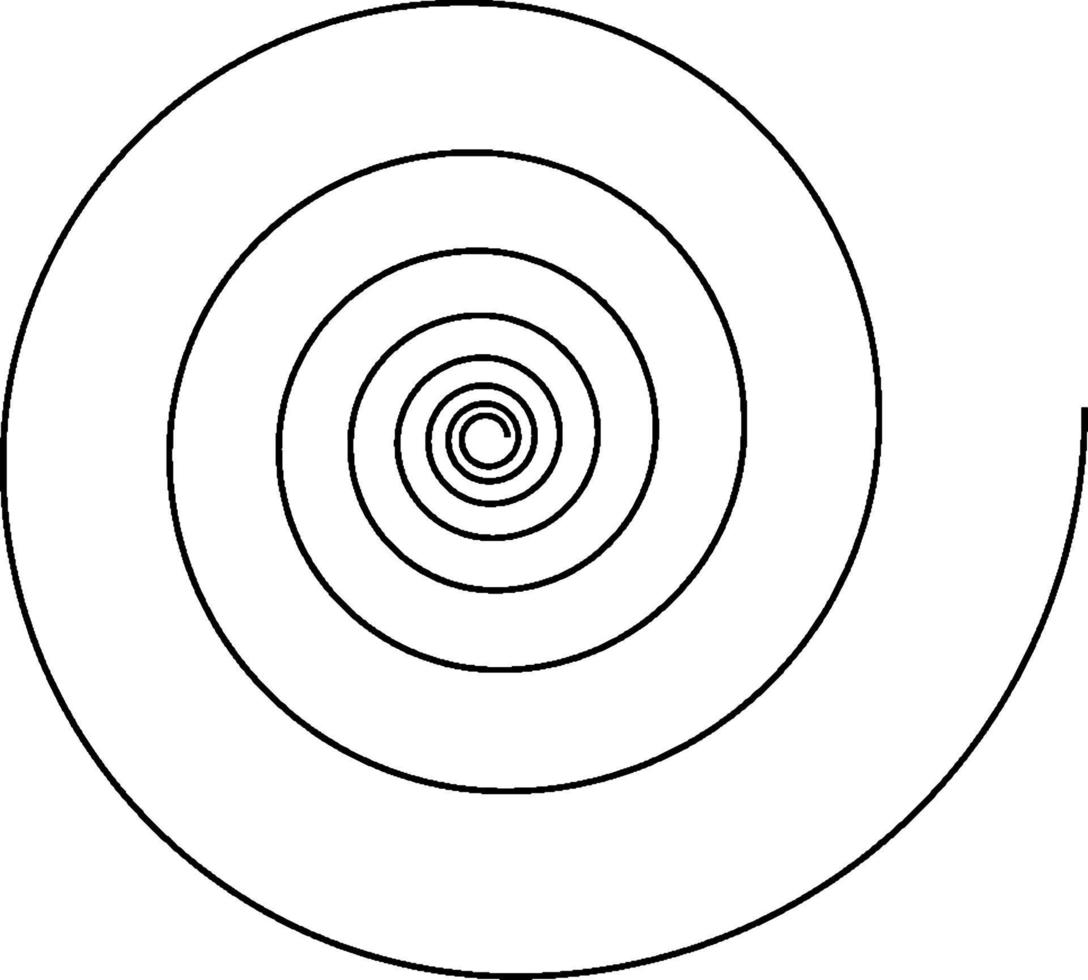 curva espiral, ilustración vintage. vector