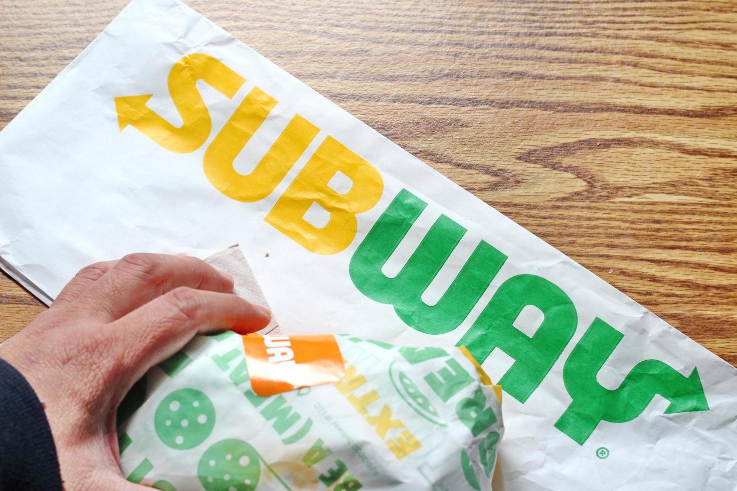 WASHINGTON, United States - March 20 2022  Subway Sandwiches at Subway Sandwiches Subway is a very popular fast food restaurant franchise in the United States. photo