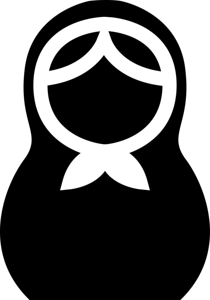 Russian matryoshka, illustration, vector on a white background