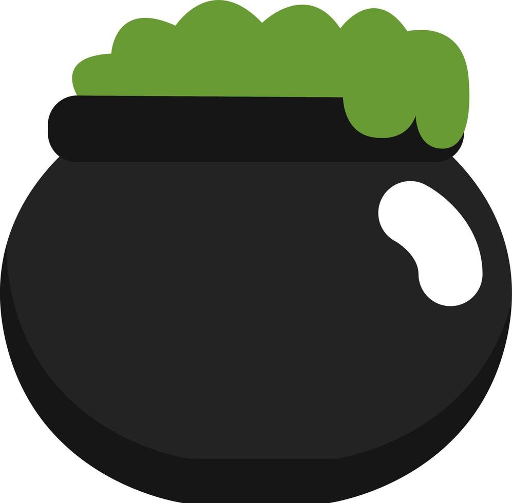 Potion in the pot, illustration, vector, on a white background. vector