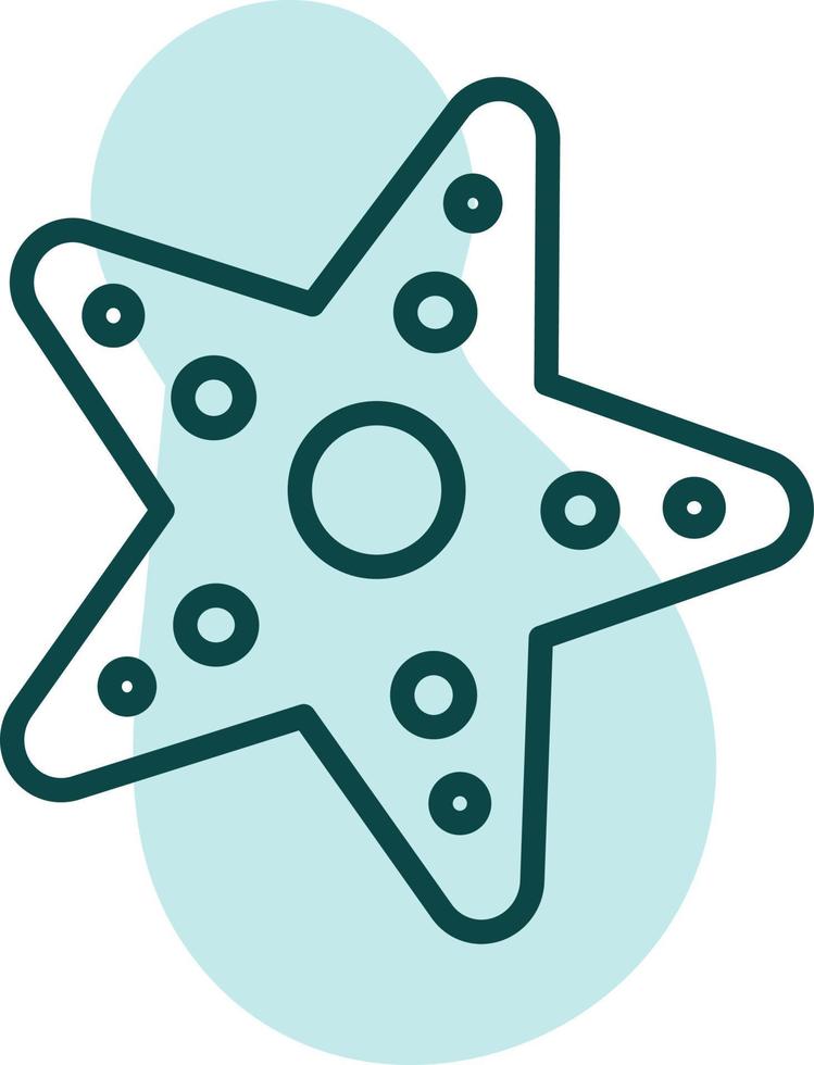 Sea starfish, illustration, vector, on a white background. vector