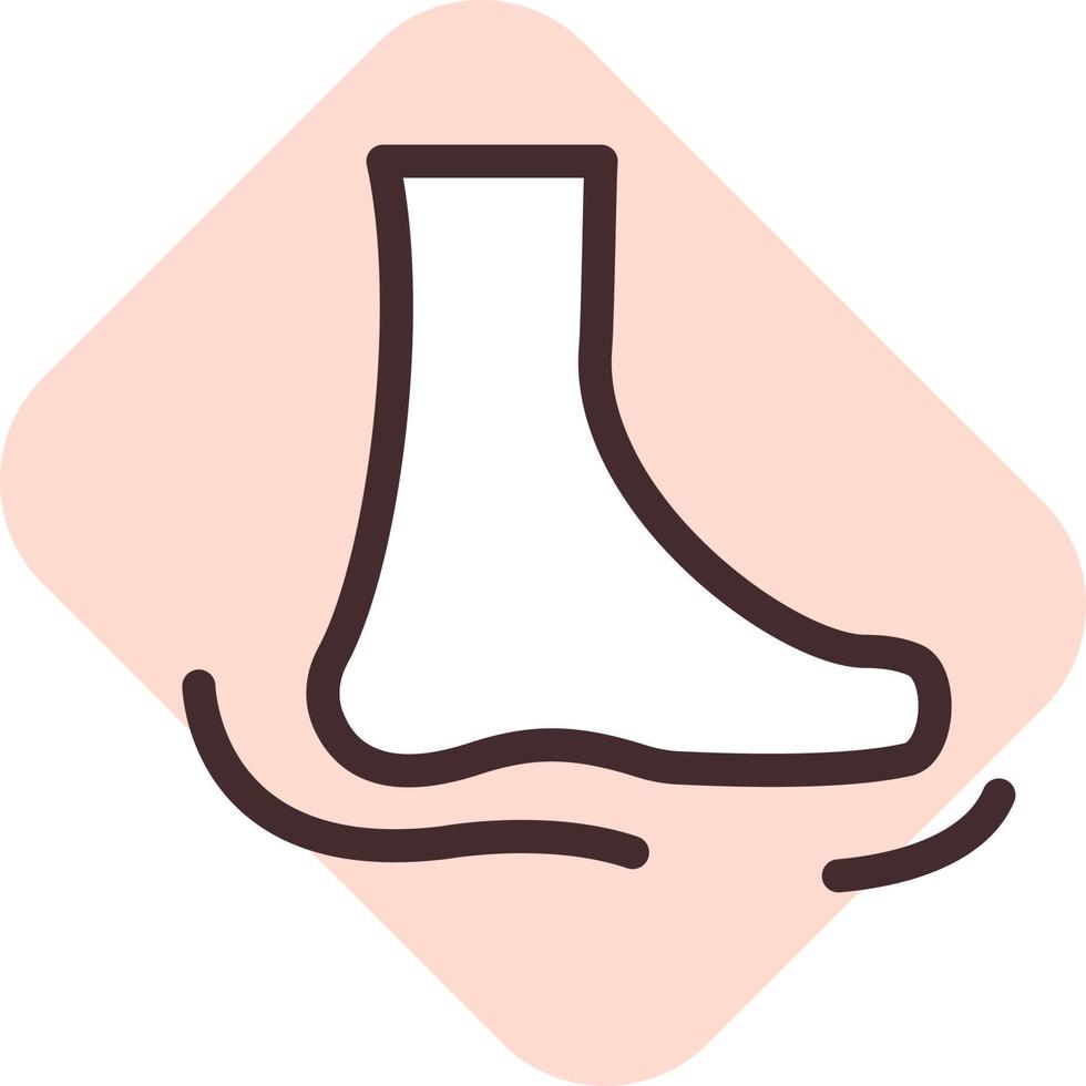 Flat feet disability, illustration, vector on a white background.