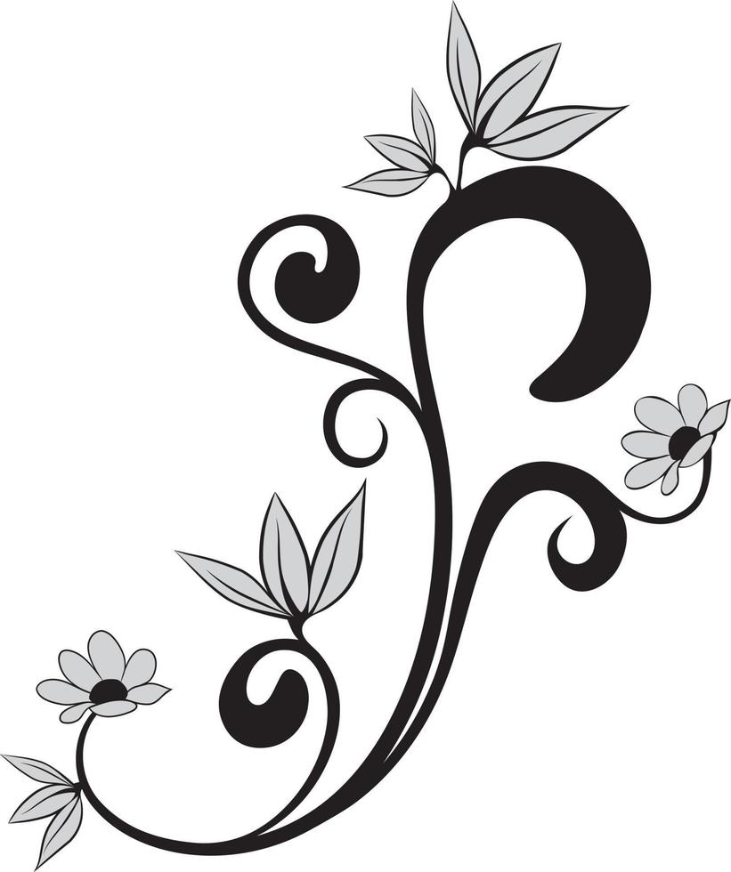 Abstract floral ornament vector