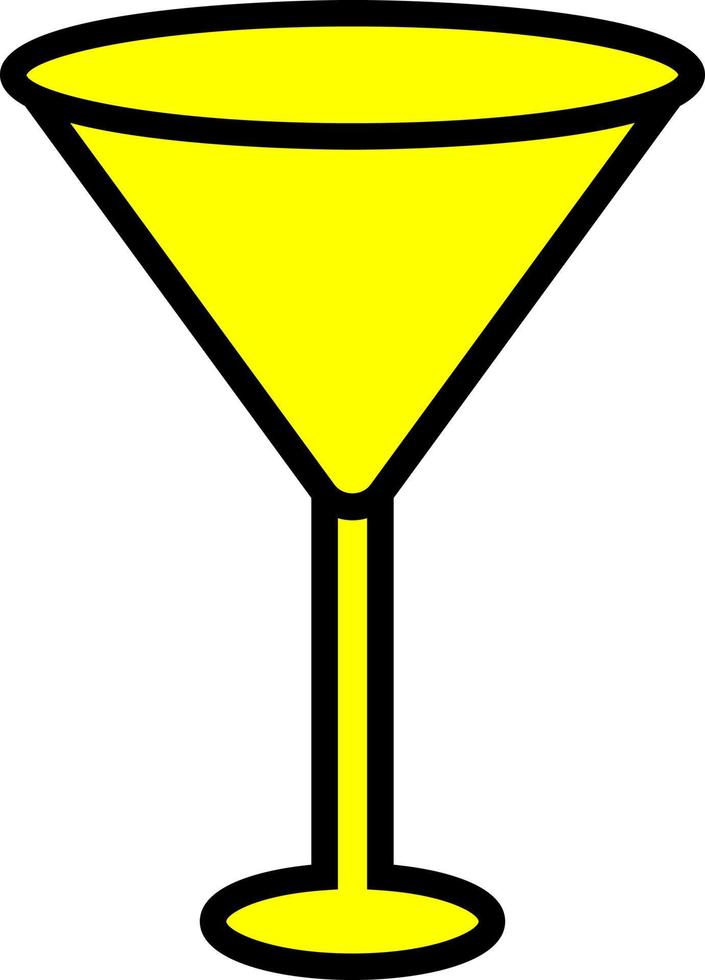 Party glass, illustration, vector on a white background.