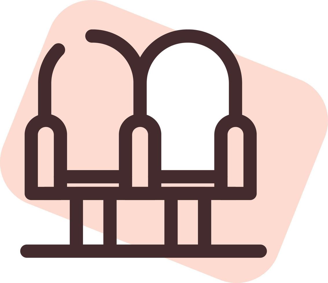 Theater seats, illustration, vector on a white background.