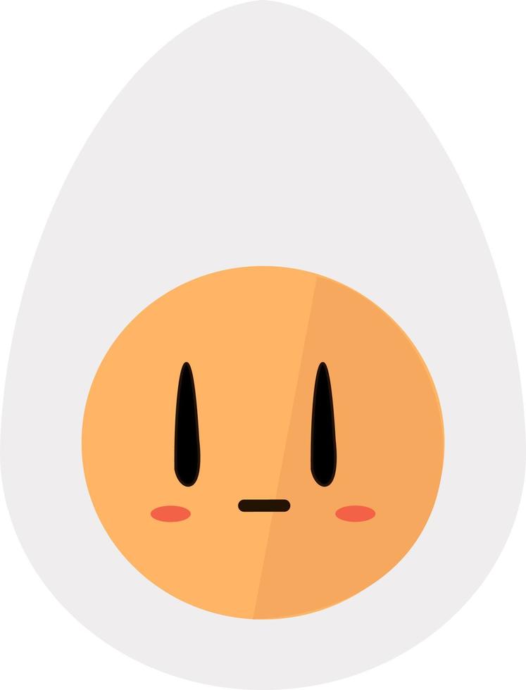 Half of egg, illustration, vector on white background.