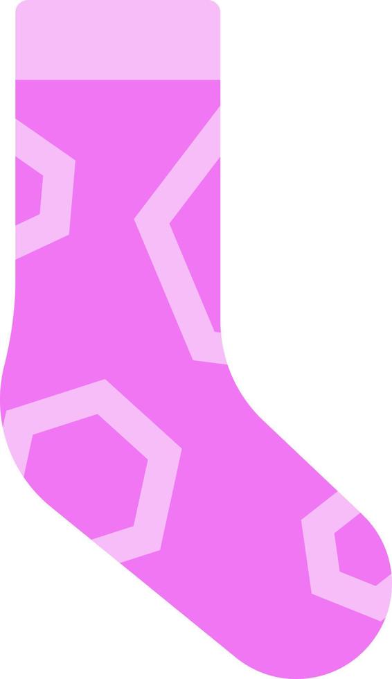 Dark purple sock , illustration, vector on a white background.