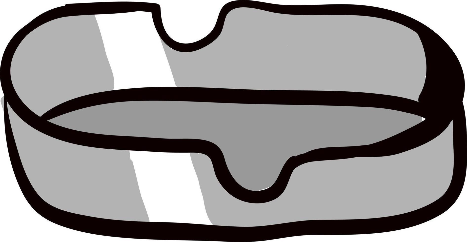 Ashtray, illustration, vector on white background.