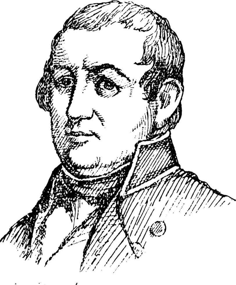 Isaac Shelby, vintage illustration vector