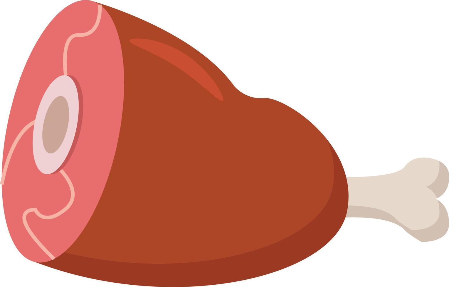 Meat, illustration, vector on white background.