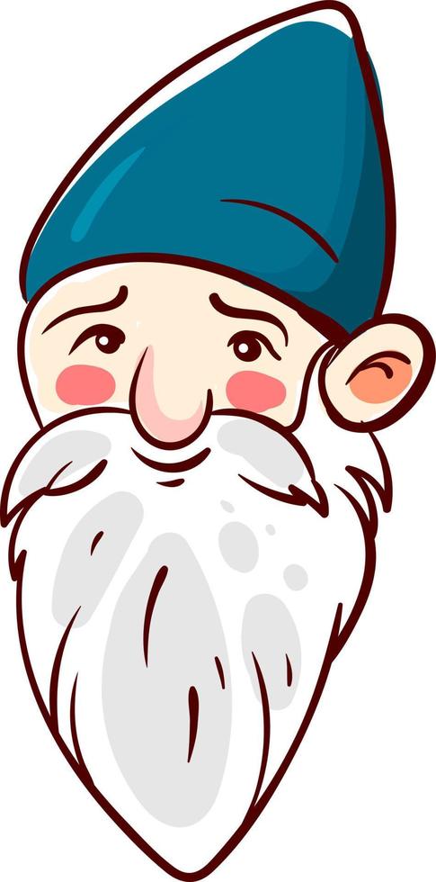 Cute gnome, illustration, vector on white background