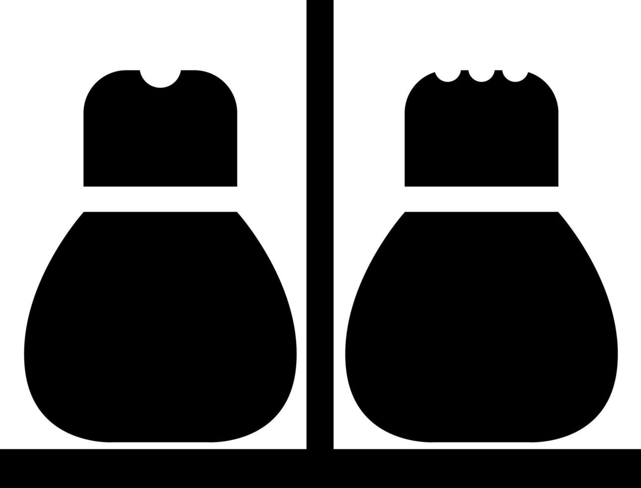 Salt and pepper, illustration, vector on a white background