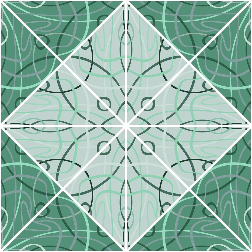 Arabic style mosaic seamless pattern. Decorative abstract lines ornament. vector