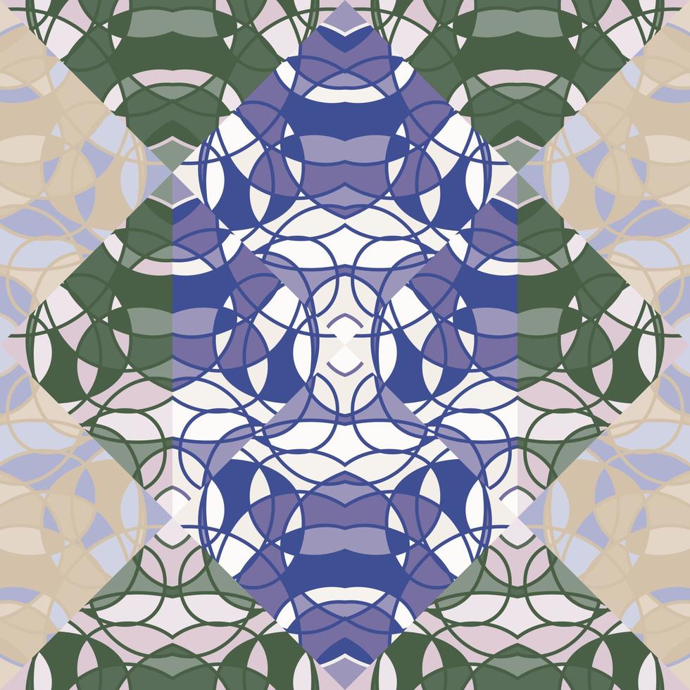 mosaico creativo dibujado a mano de líneas de patrones sin fisuras. ornamento simétrico abstracto decorativo. vector