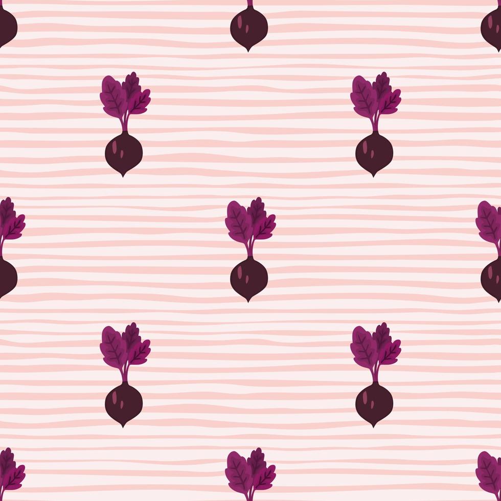 Hand drawn beet seamless pattern. Doodle beetroot wallpaper. vector