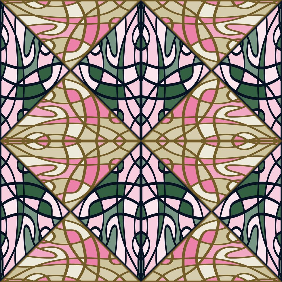 elegant mosaic of lines seamless pattern. Decorative abstract vintage ornament. vector