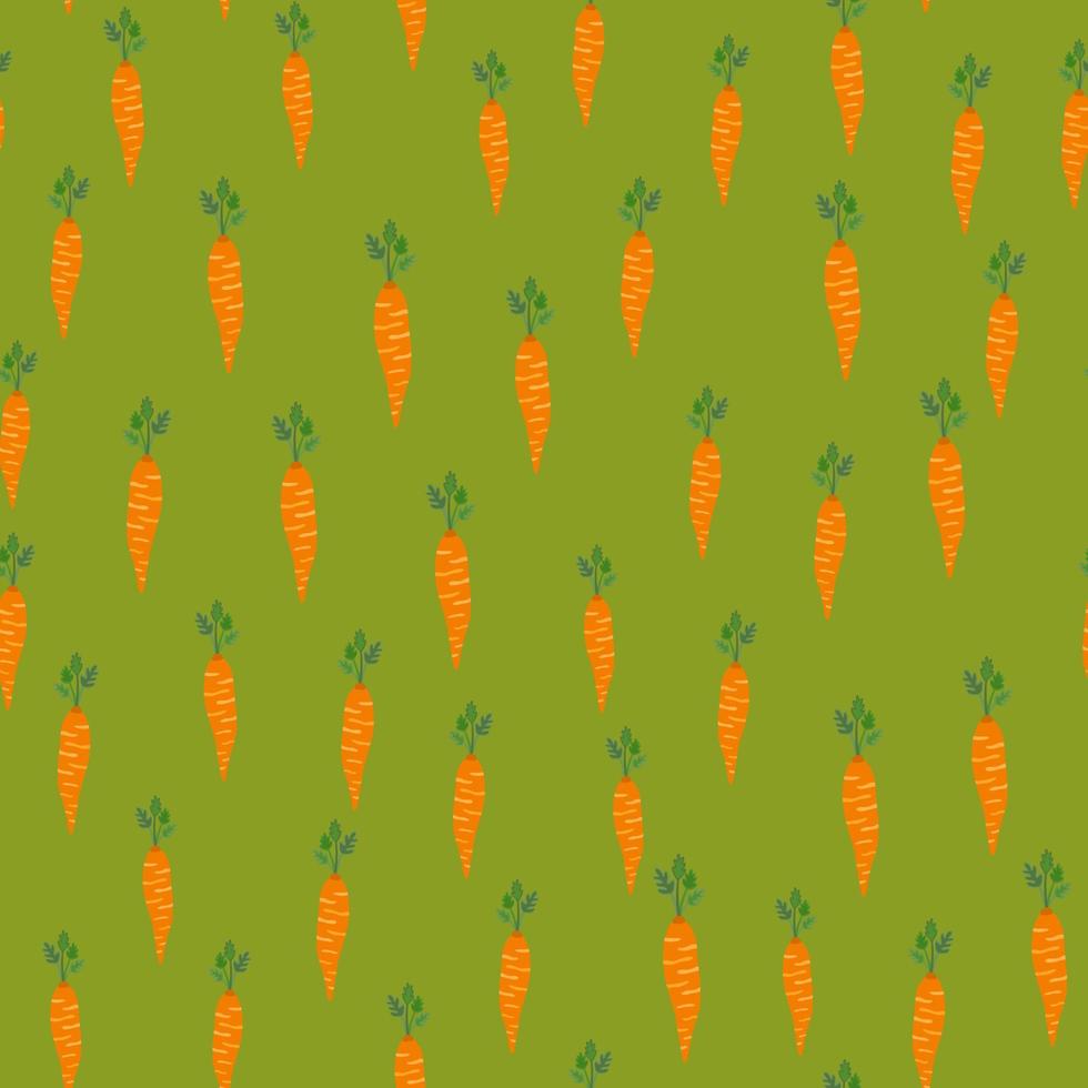Hand drawn carrot seamless pattern. Doodle carrots wallpaper. vector