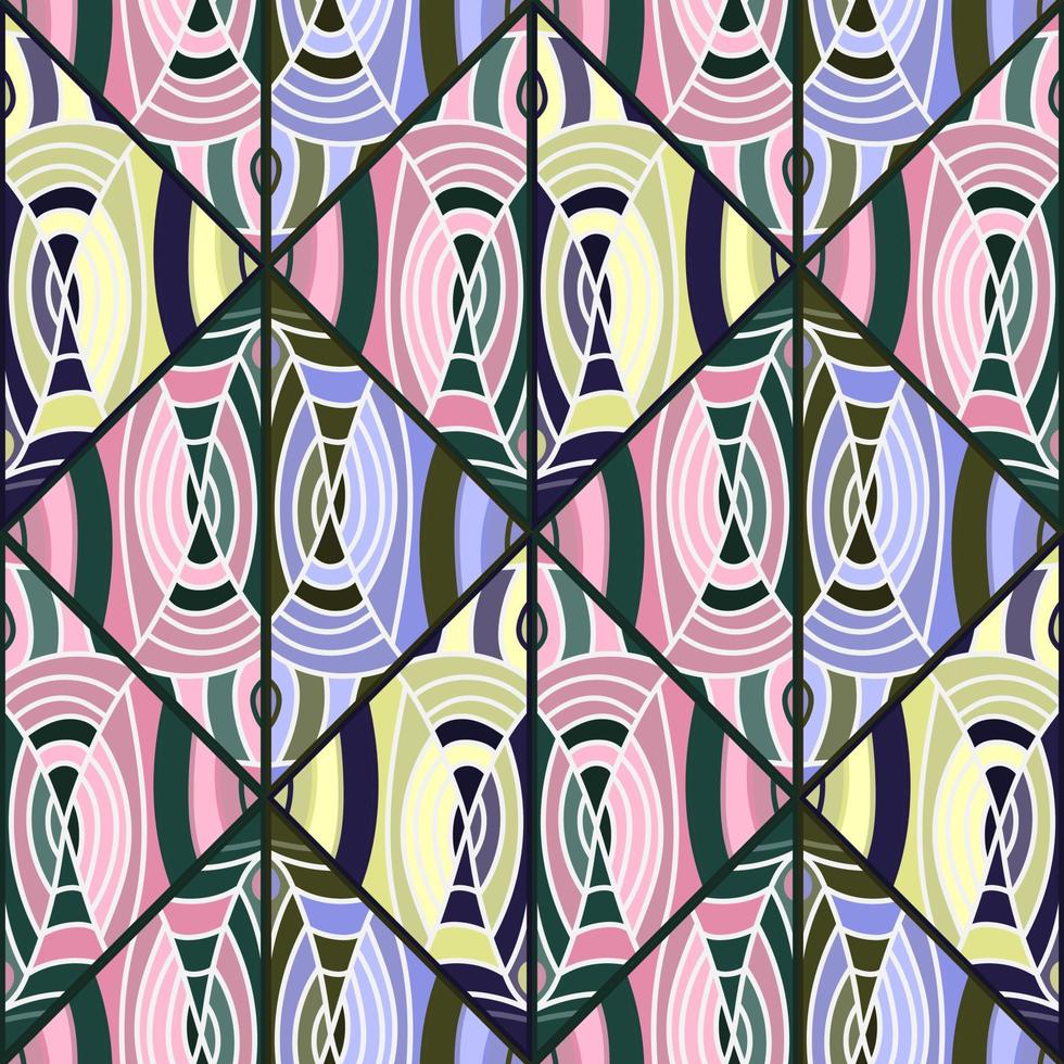 beautiful mosaic of lines seamless pattern in dodle style. Hand drawn abstract vintage ornament. vector