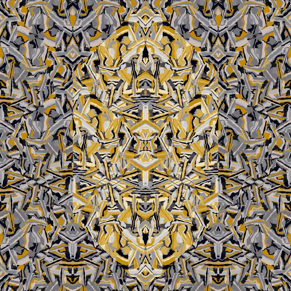 Psychedelic abstract kaleidoscope seamless pattern. Geometric mosaic ornament. vector